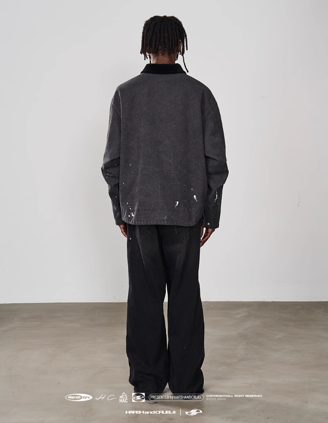 Harsh and Cruel Splash Ink Embroidered Loose Jacket