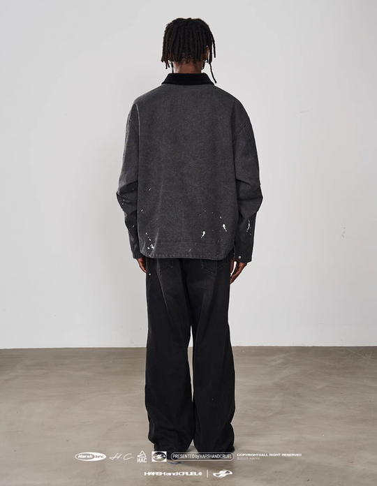 Harsh and Cruel Splash Ink Embroidered Loose Jacket