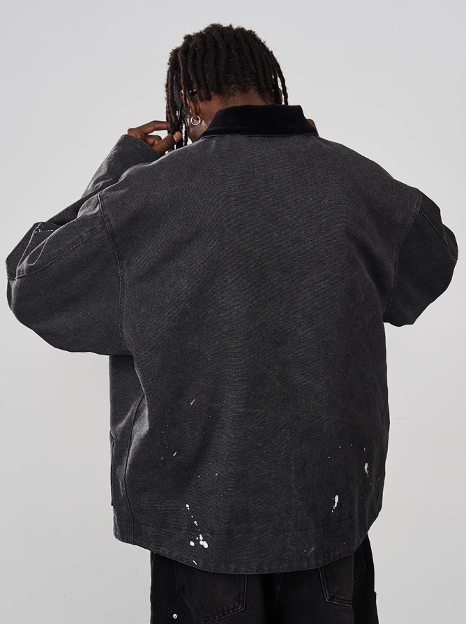 Harsh and Cruel Splash Ink Embroidered Loose Jacket