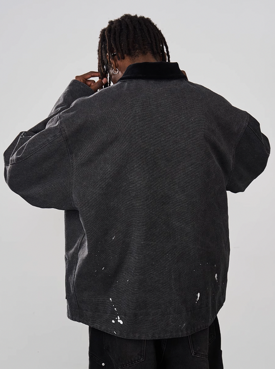 Harsh and Cruel Splash Ink Embroidered Loose Jacket