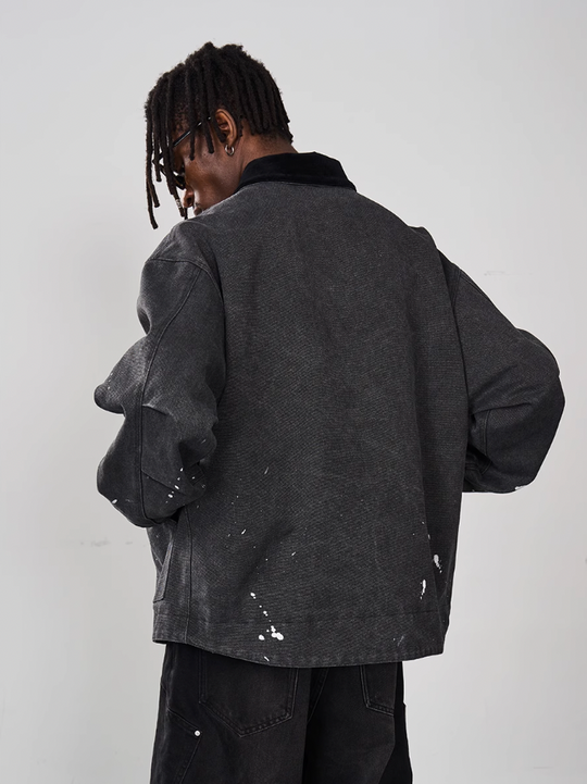 Harsh and Cruel Splash Ink Embroidered Loose Jacket