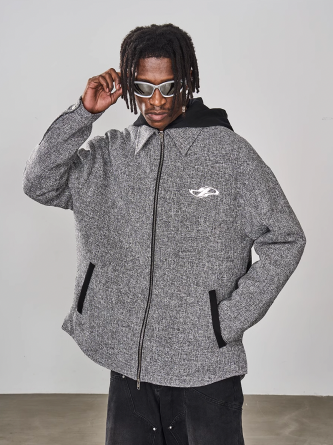 Harsh and Cruel Metal Logo Padded Hooded Jacket