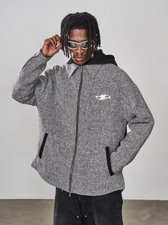 Harsh and Cruel Metal Logo Padded Hooded Jacket