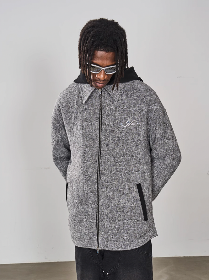 Harsh and Cruel Metal Logo Padded Hooded Jacket