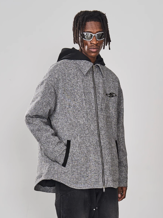 Harsh and Cruel Metal Logo Padded Hooded Jacket