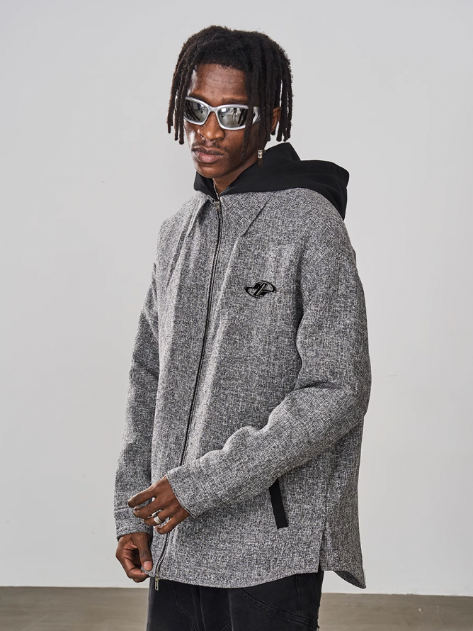 Harsh and Cruel Metal Logo Padded Hooded Jacket