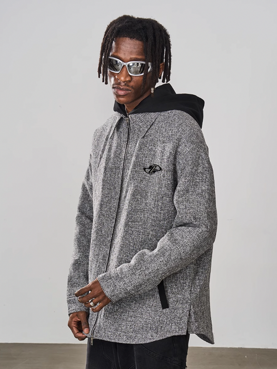 Harsh and Cruel Metal Logo Padded Hooded Jacket