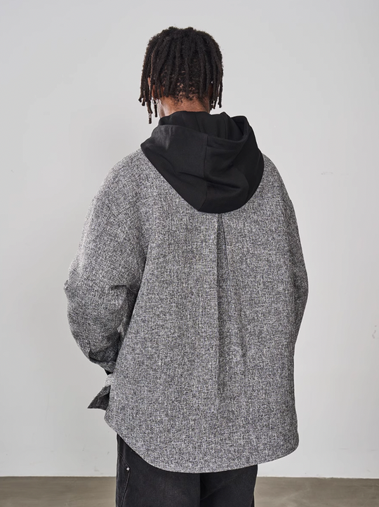 Harsh and Cruel Metal Logo Padded Hooded Jacket