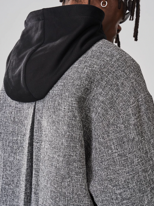 Harsh and Cruel Metal Logo Padded Hooded Jacket