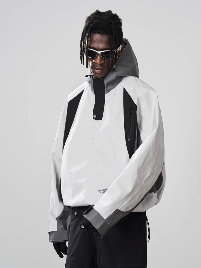 Harsh and Cruel Deconstructed Patchwork Hooded Jacket