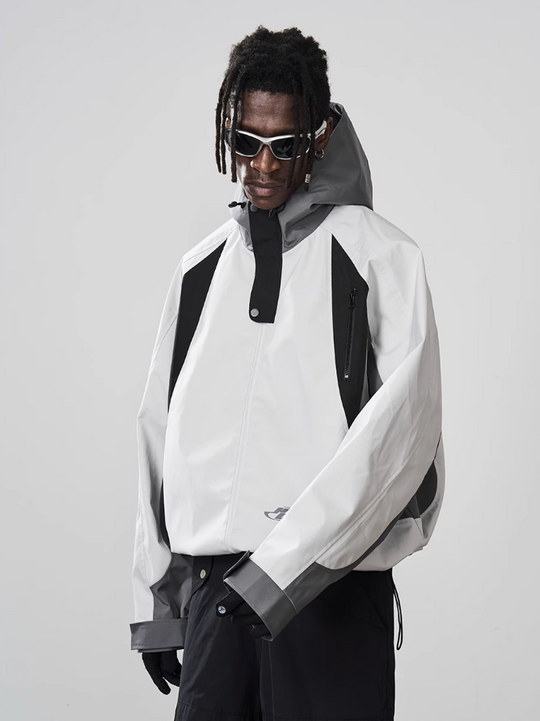 Harsh and Cruel Deconstructed Patchwork Hooded Jacket