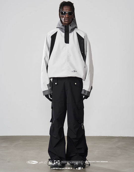 Harsh and Cruel Deconstructed Patchwork Hooded Jacket