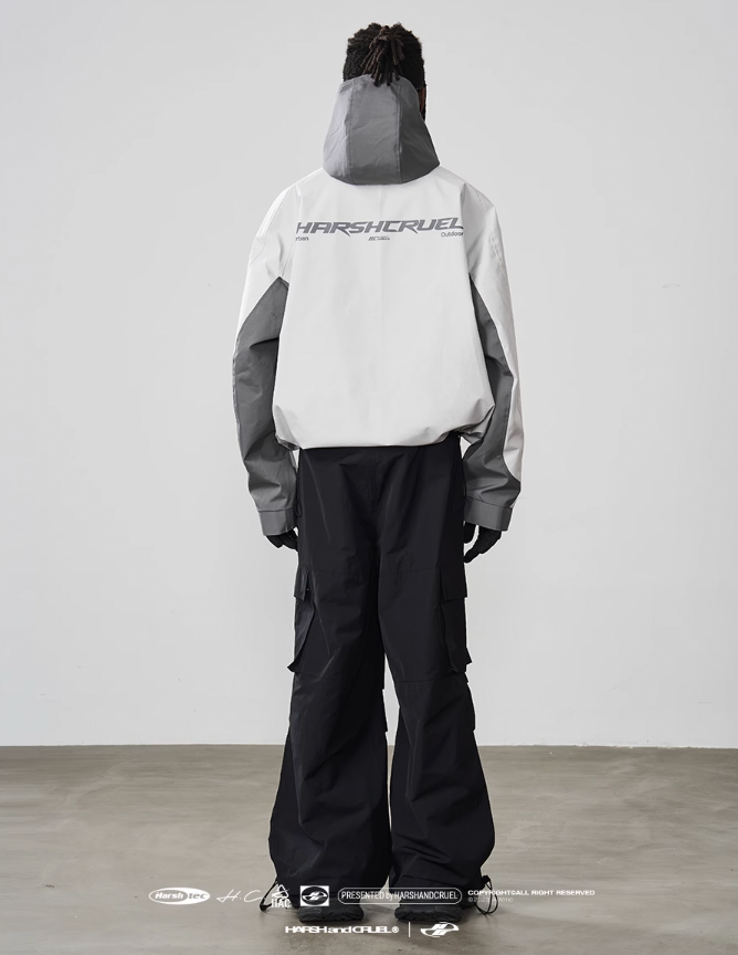 Harsh and Cruel Deconstructed Patchwork Hooded Jacket