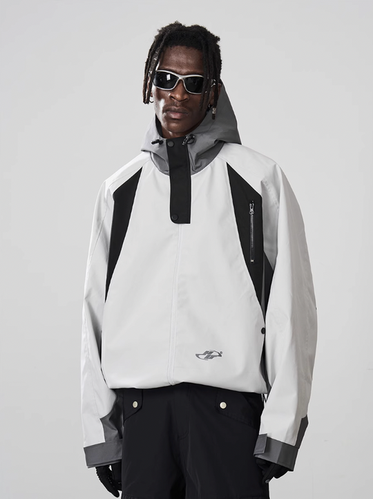 Harsh and Cruel Deconstructed Patchwork Hooded Jacket