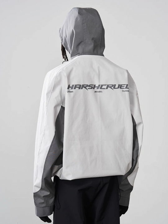 Harsh and Cruel Deconstructed Patchwork Hooded Jacket