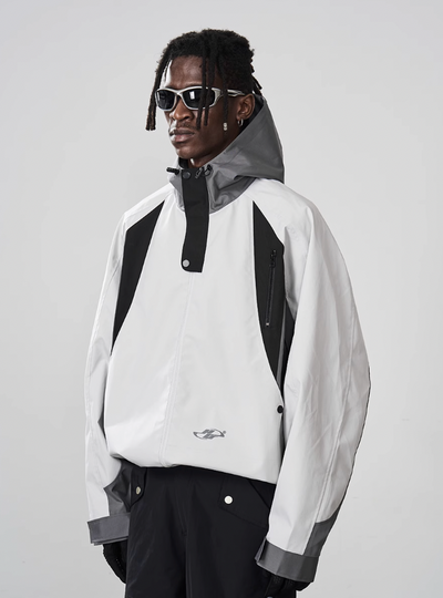 Harsh and Cruel Deconstructed Patchwork Hooded Jacket