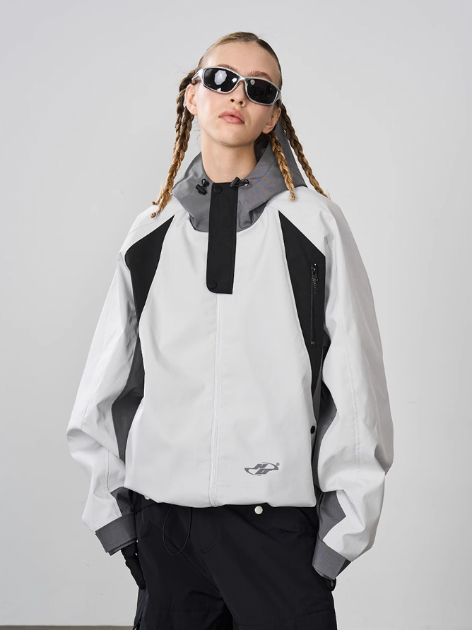 Harsh and Cruel Deconstructed Patchwork Hooded Jacket