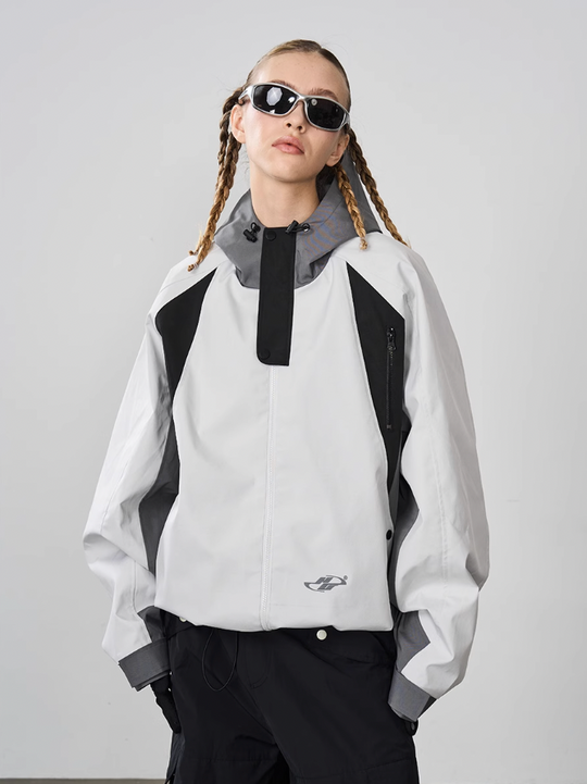 Harsh and Cruel Deconstructed Patchwork Hooded Jacket