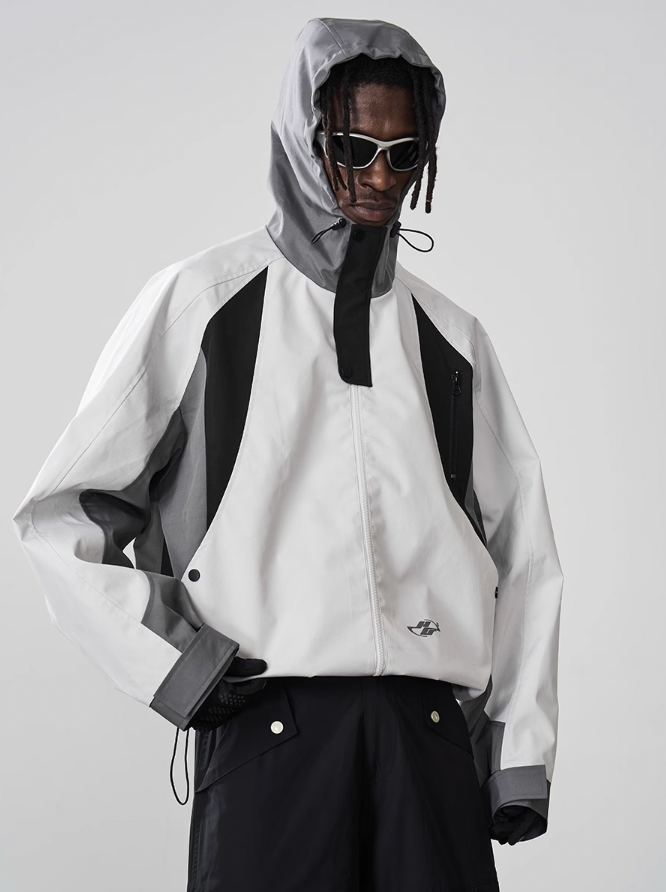Harsh and Cruel Deconstructed Patchwork Hooded Jacket