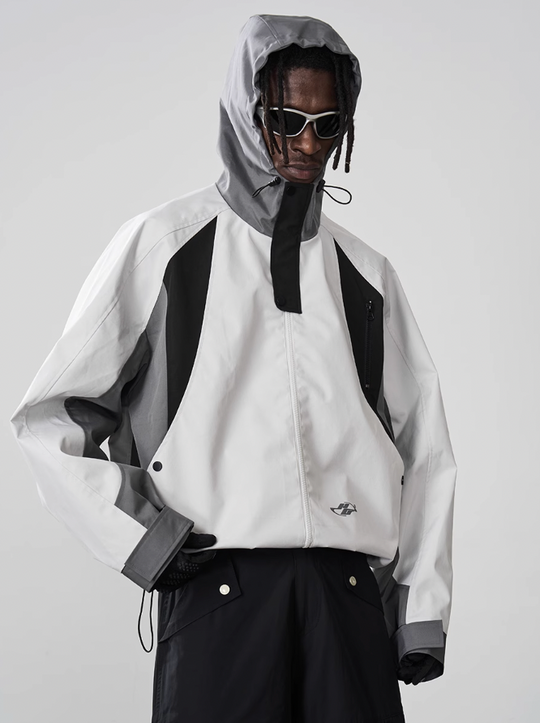 Harsh and Cruel Deconstructed Patchwork Hooded Jacket