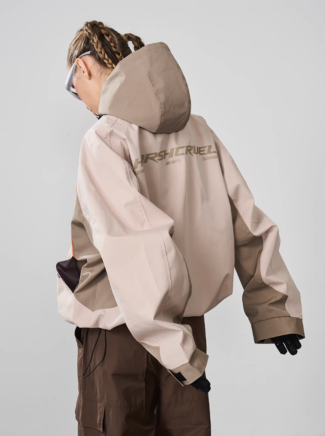 Harsh and Cruel Deconstructed Patchwork Hooded Jacket