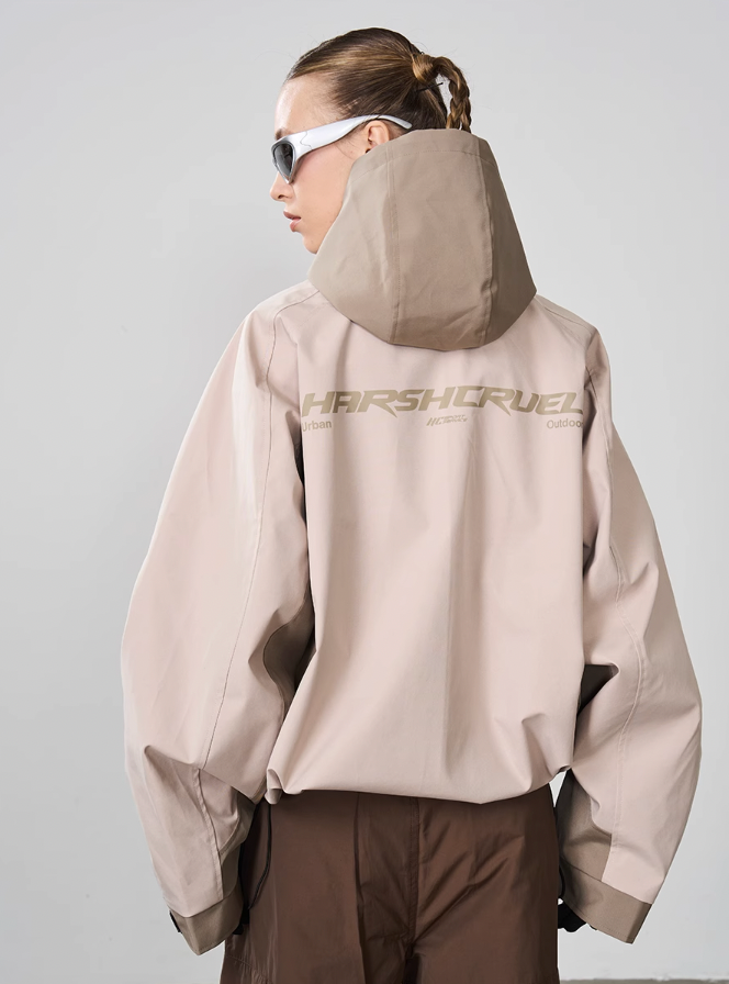Harsh and Cruel Deconstructed Patchwork Hooded Jacket