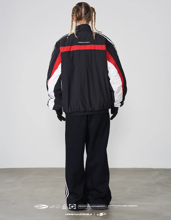 Harsh and Cruel Racing Striped Logo Jacket