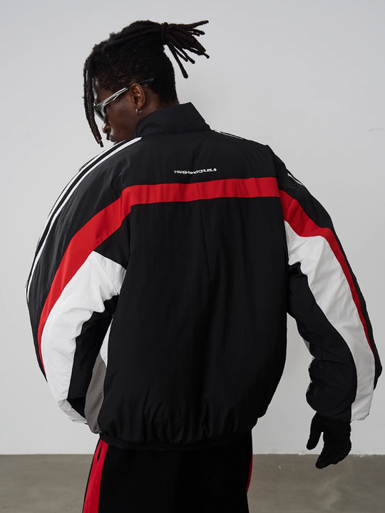 Harsh and Cruel Racing Striped Logo Jacket