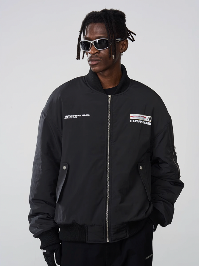 Harsh and Cruel Voice Down MA-1 Bomber Jacket