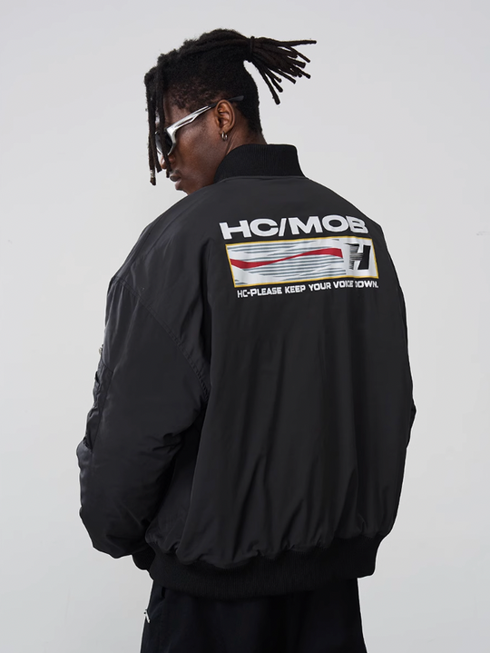 Harsh and Cruel Voice Down MA-1 Bomber Jacket