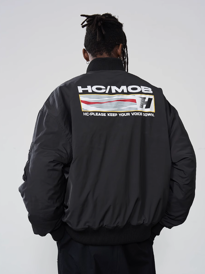 Harsh and Cruel Voice Down MA-1 Bomber Jacket