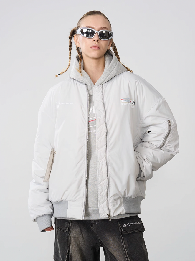 Harsh and Cruel Voice Down MA-1 Bomber Jacket