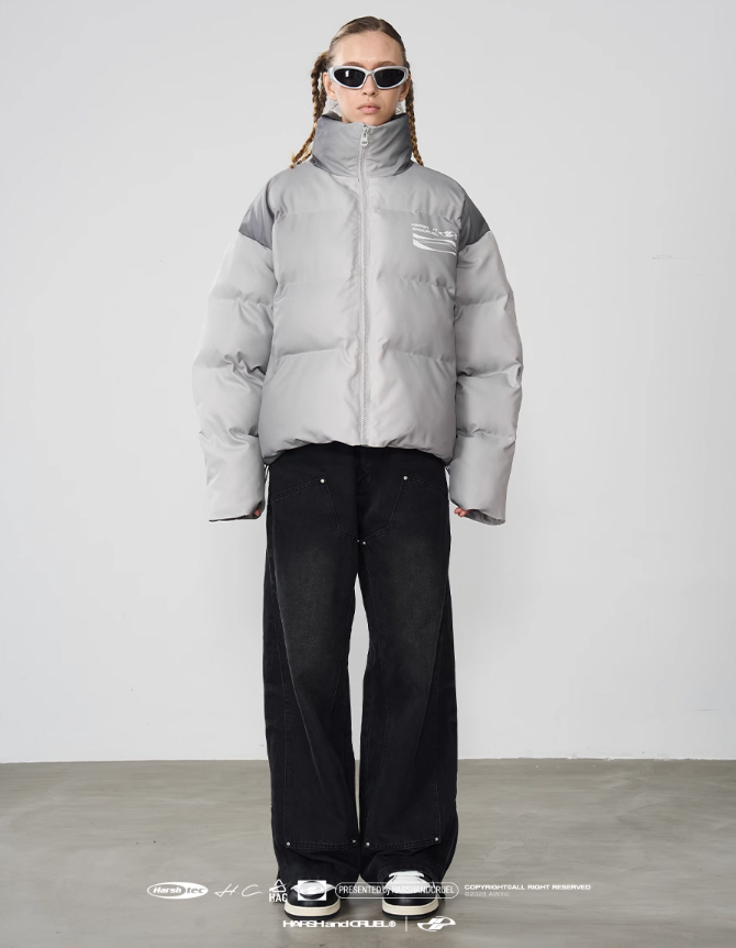 Harsh and Cruel Dynamic Logo Printed Loose Jacket