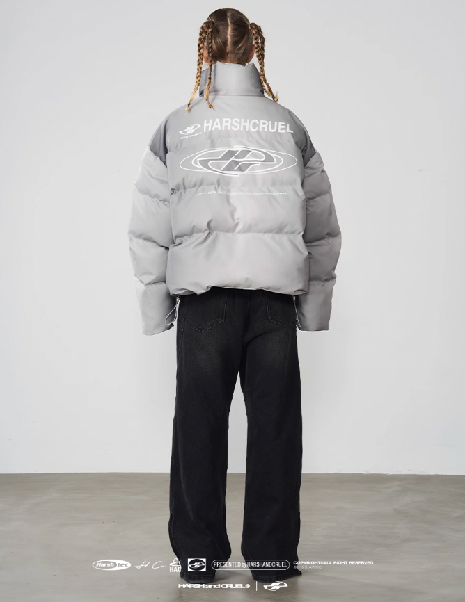 Harsh and Cruel Dynamic Logo Printed Loose Jacket