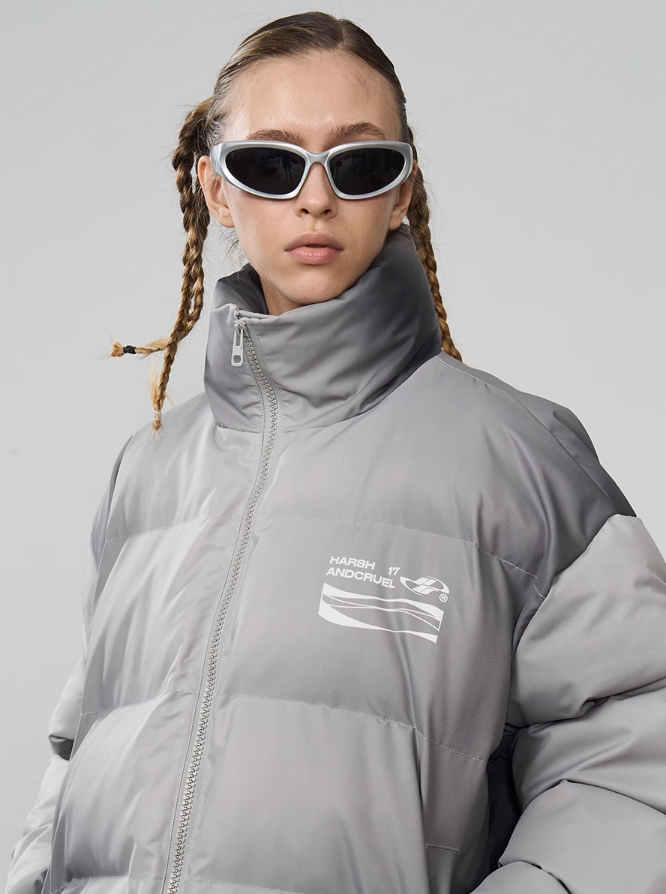 Harsh and Cruel Dynamic Logo Printed Loose Jacket