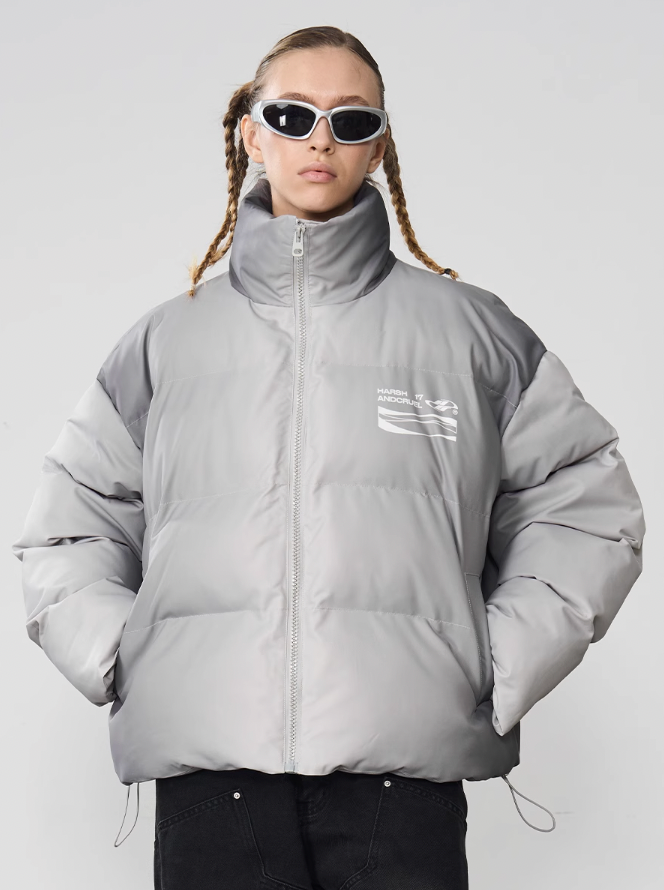 Harsh and Cruel Dynamic Logo Printed Loose Jacket