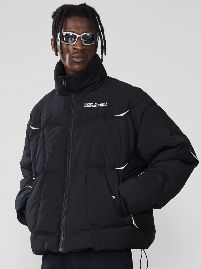 Harsh and Cruel Deconstructed Segments Down Jacket