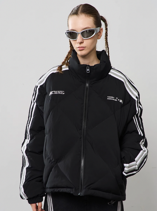 Harsh and Cruel Stitched Padded Down Jacket