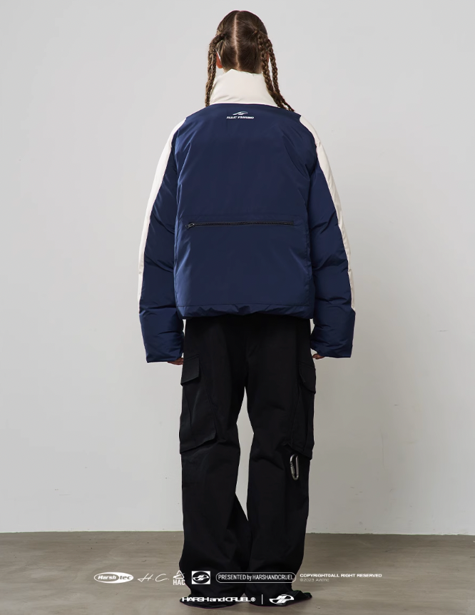 Harsh and Cruel Contrast Color Padded Down Jacket