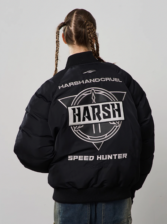 Harsh and Cruel Embroidered Patches MA1 Logo Jacket