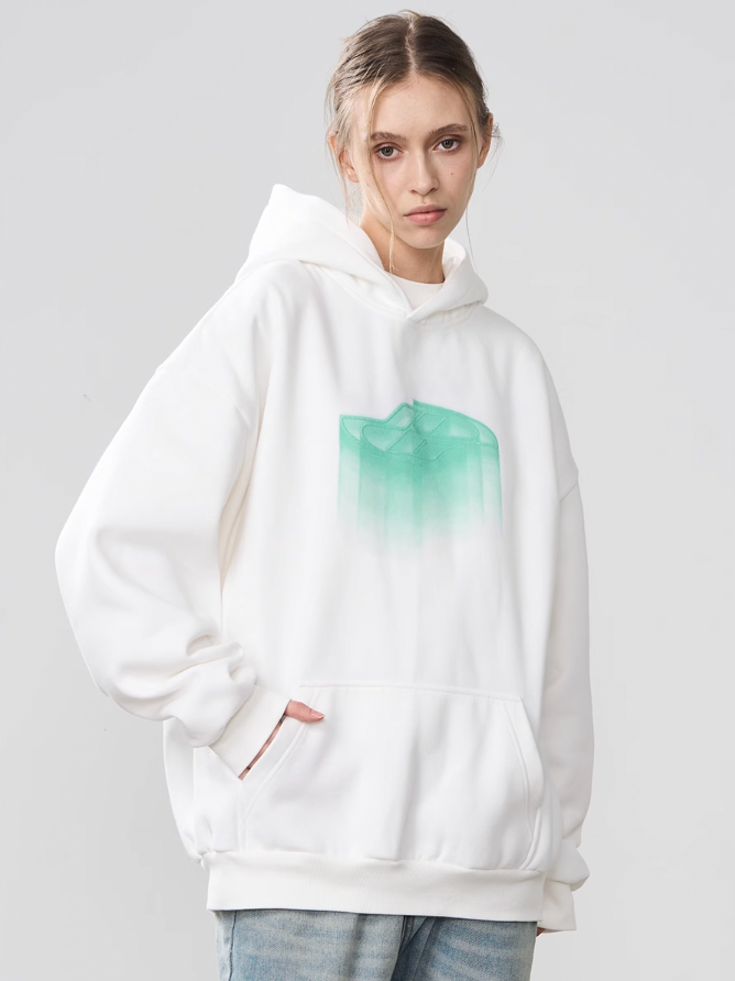 Harsh and Cruel Rainbow Dynamic Logos Foam Print Hoodie