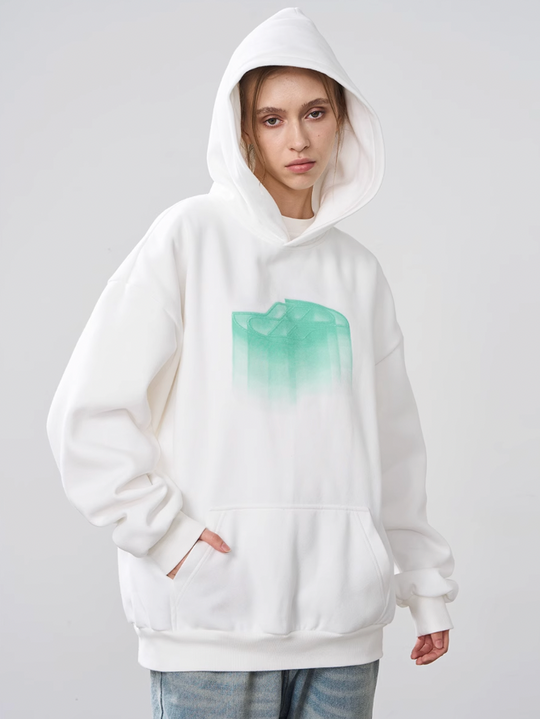 Harsh and Cruel Rainbow Dynamic Logos Foam Print Hoodie
