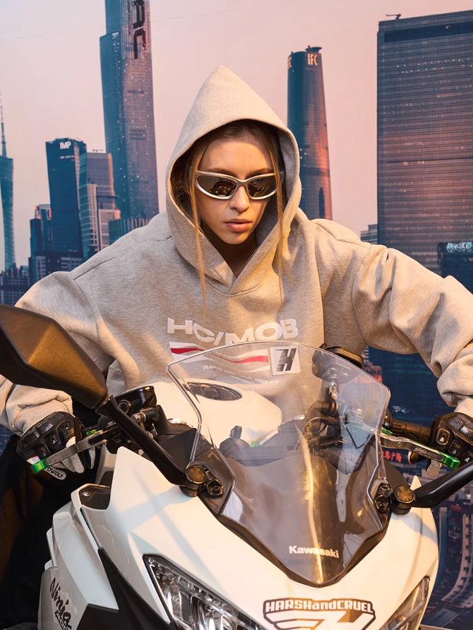 Harsh and Cruel Foam Print Wave Hoodie