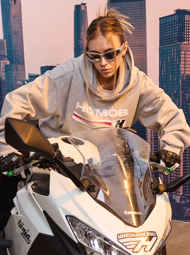 Harsh and Cruel Foam Print Wave Hoodie