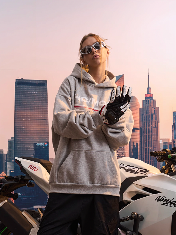 Harsh and Cruel Foam Print Wave Hoodie