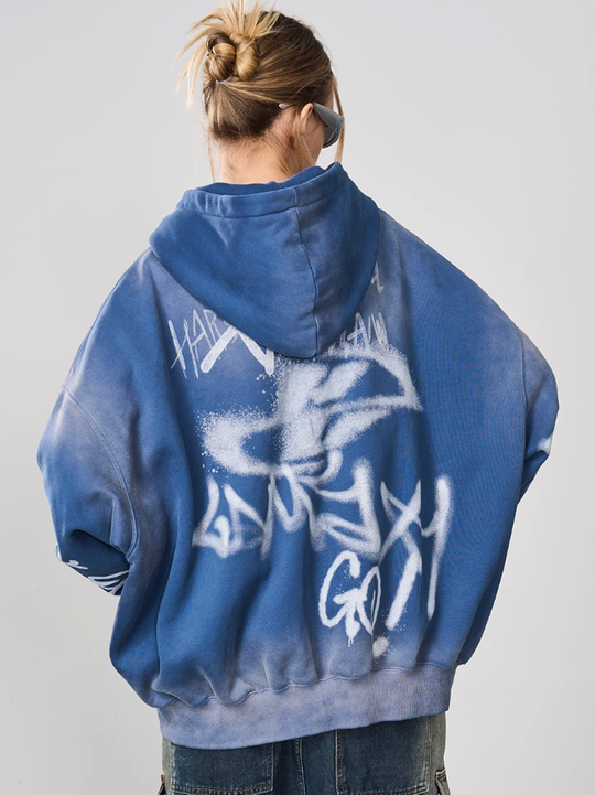 Harsh and Cruel Spray Paint Washed Hoodie