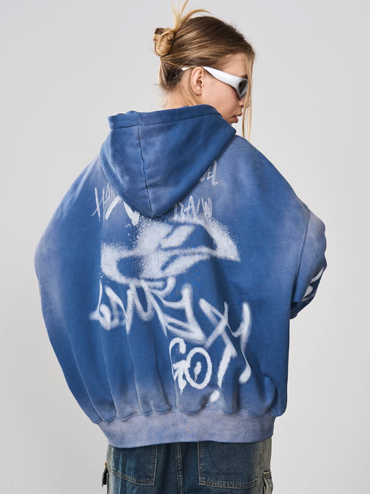 Harsh and Cruel Spray Paint Washed Hoodie