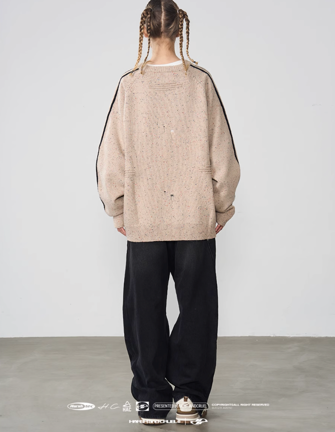 Harsh and Cruel Embroidered Knit Logo Sweater