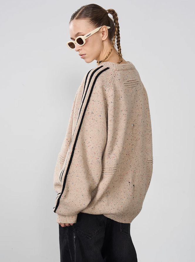 Harsh and Cruel Embroidered Knit Logo Sweater