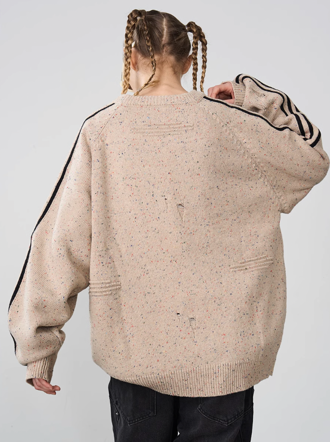 Harsh and Cruel Embroidered Knit Logo Sweater